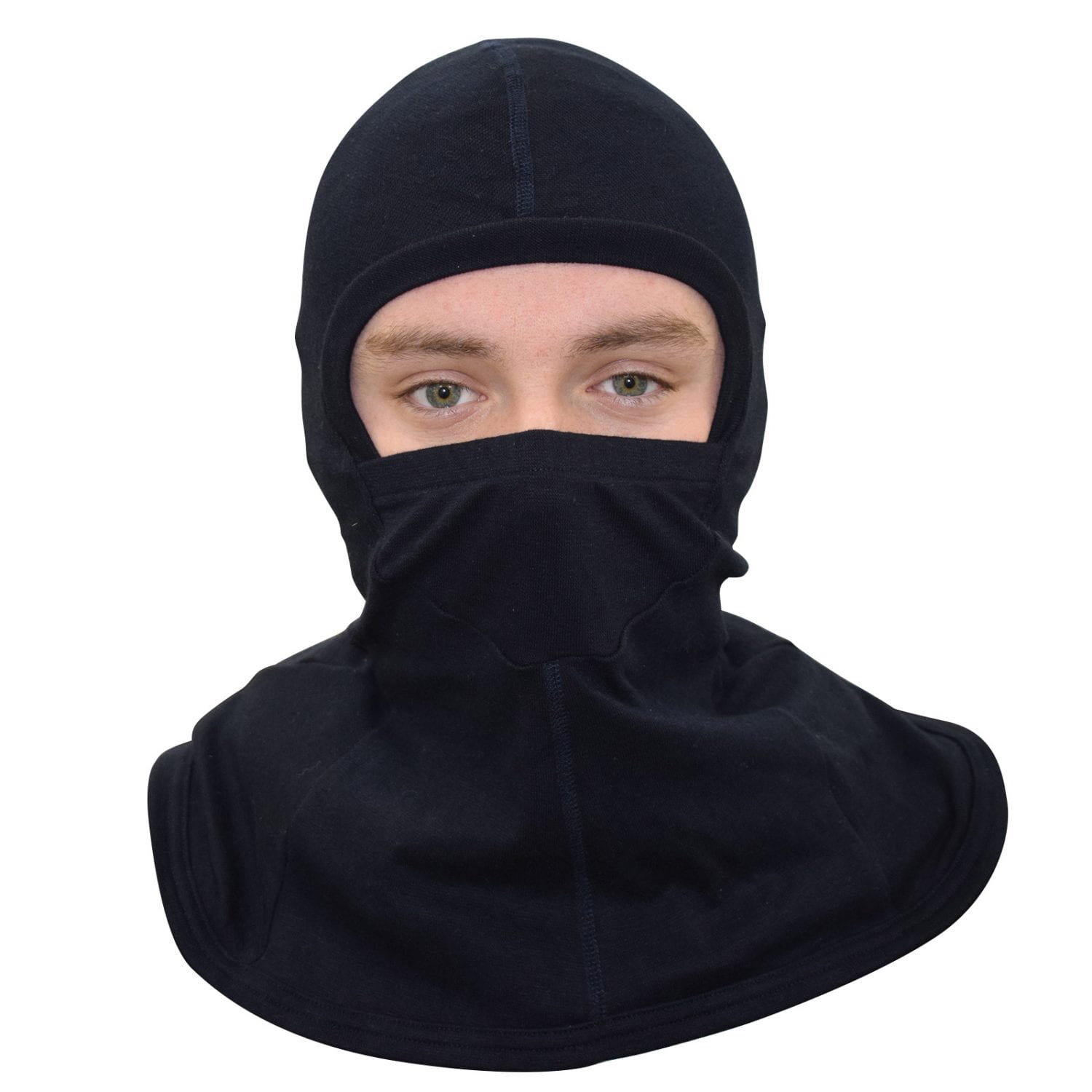 Balaclava - Fire (FR) and Arc Flash Resistant, Double Layer Hood and Bib,  AF Goggles Opening (PK 2 Hoods) - National Safety Apparel